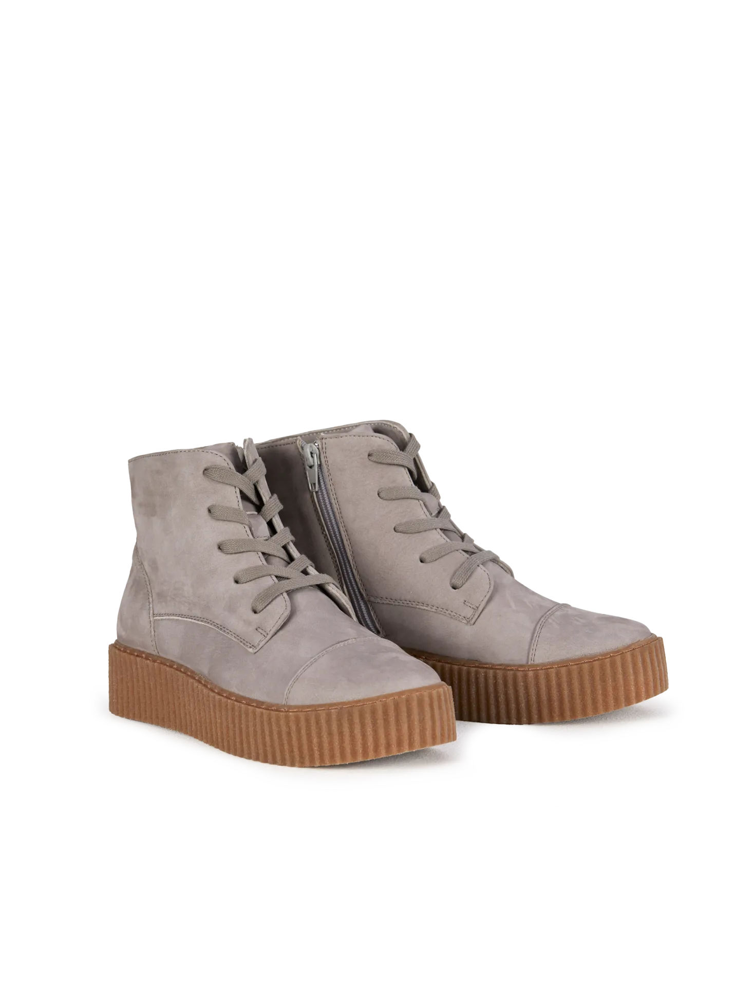 Stiefelette aus Bio Leder(hellgrau, 39)