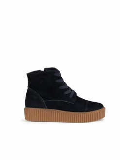 Stiefelette aus Bio Leder(mitternachtsblau, 39)