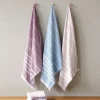 Strand- und Saunatuch mit Fransen90 x 200 cm, 100 % Baumwolle, GOTS (pastellblau)