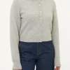 Strickjacke aus Alpakawolle(grau melange, S)