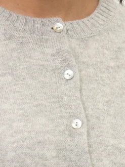 Strickjacke aus Alpakawolle(grau melange, S)