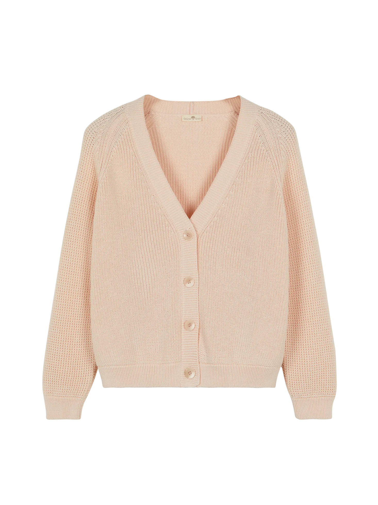 Strickjacke aus Bio Baumwolle(perlmutt mouliné, XS)