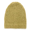 Strickmütze aus Alpakawolle und Bio-Baumwolle(olive melange, one size)