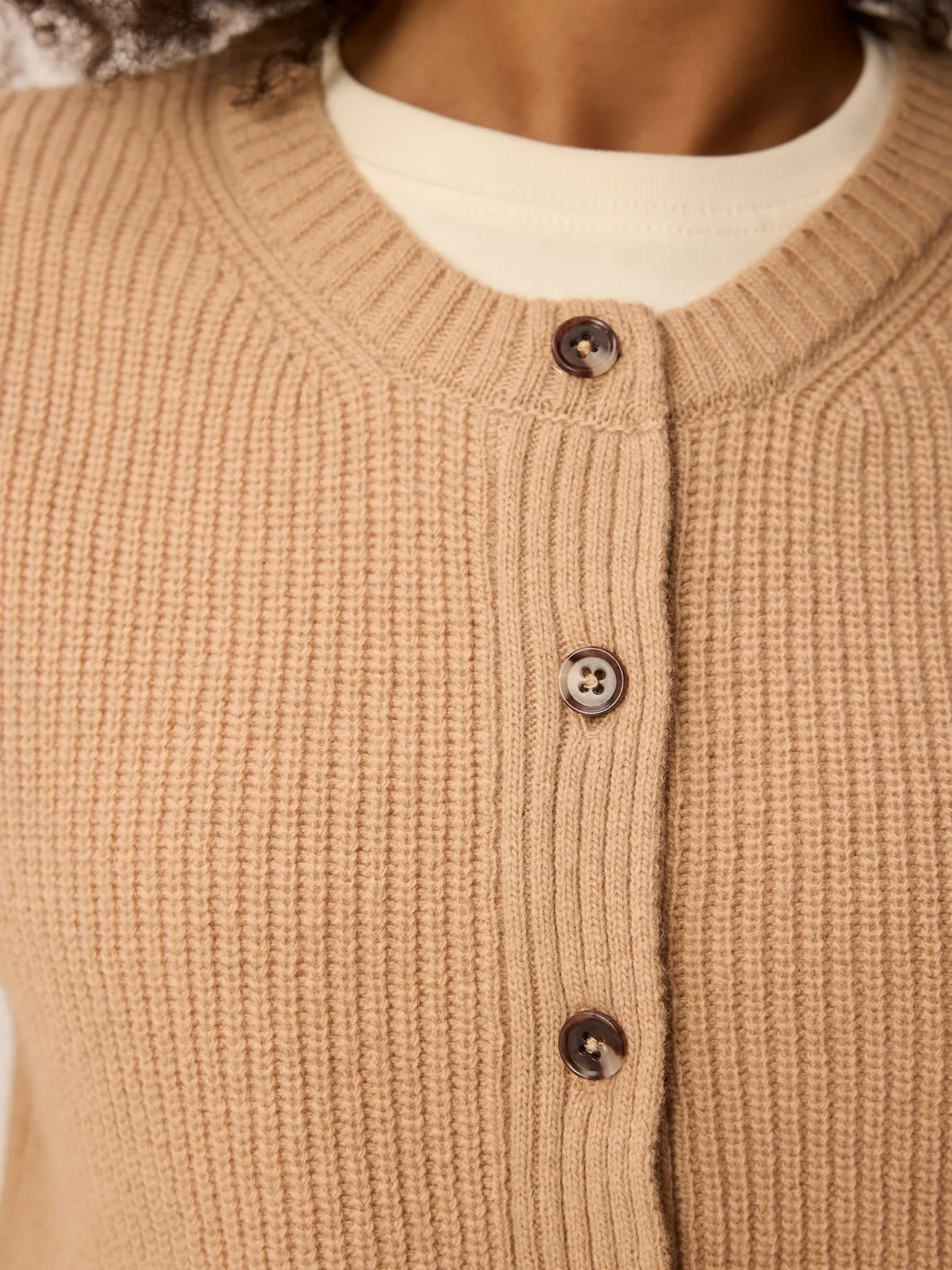 Strickweste aus Bio Baumwolle und Wolle(dinkel, S)