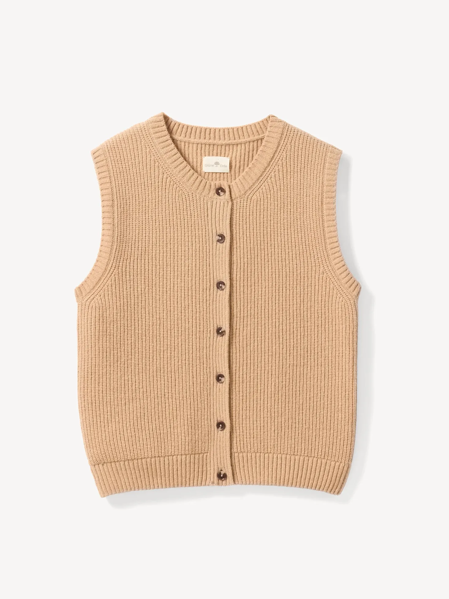 Strickweste aus Bio Baumwolle und Wolle(dinkel, S)