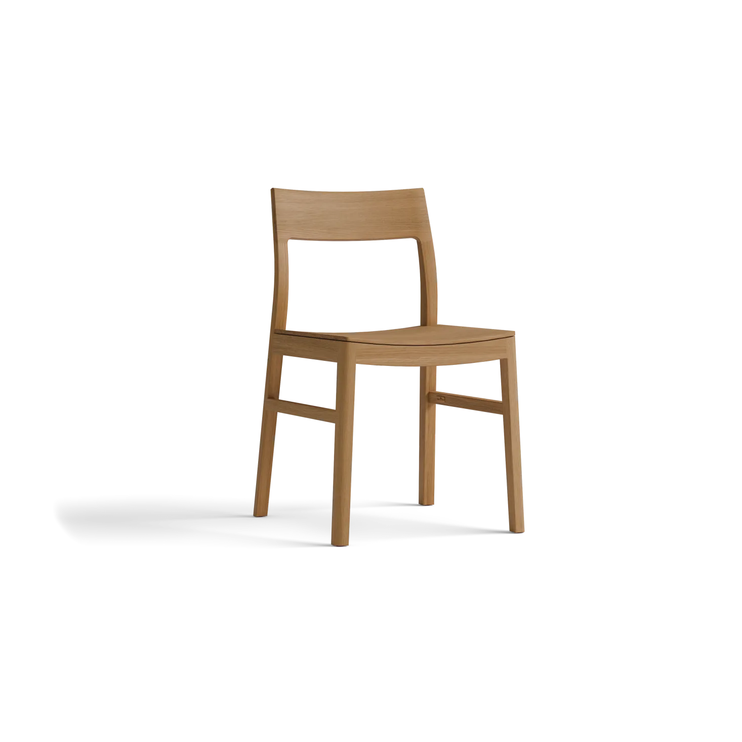 Stuhl Karim(Eiche, Holz-Sitzfläche)
