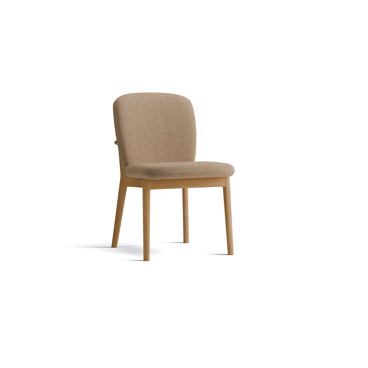Stuhl Kilian(Wollstoff Elverum haselnuss, Eiche, ohne Armlehne)