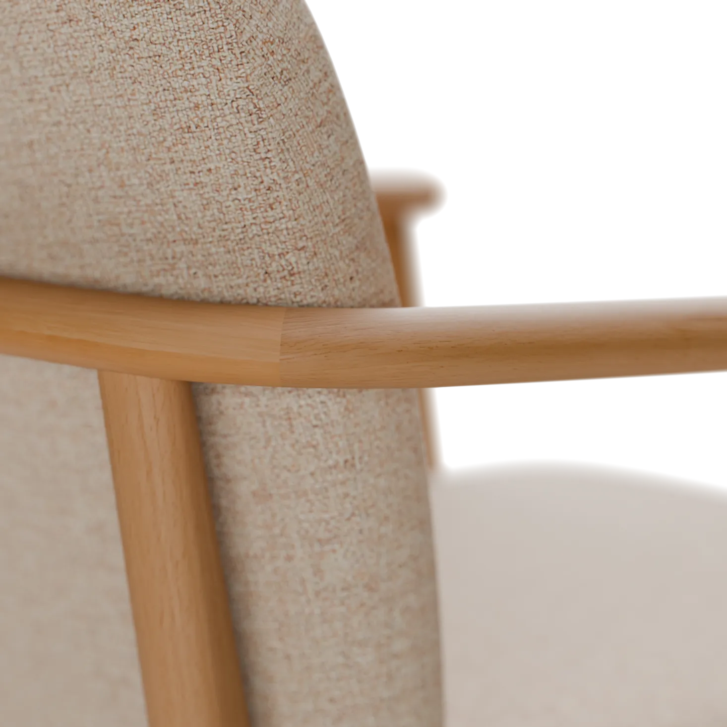Stuhl Kilian(Wollstoff Kaland Sand, Buche, mit Armlehne)