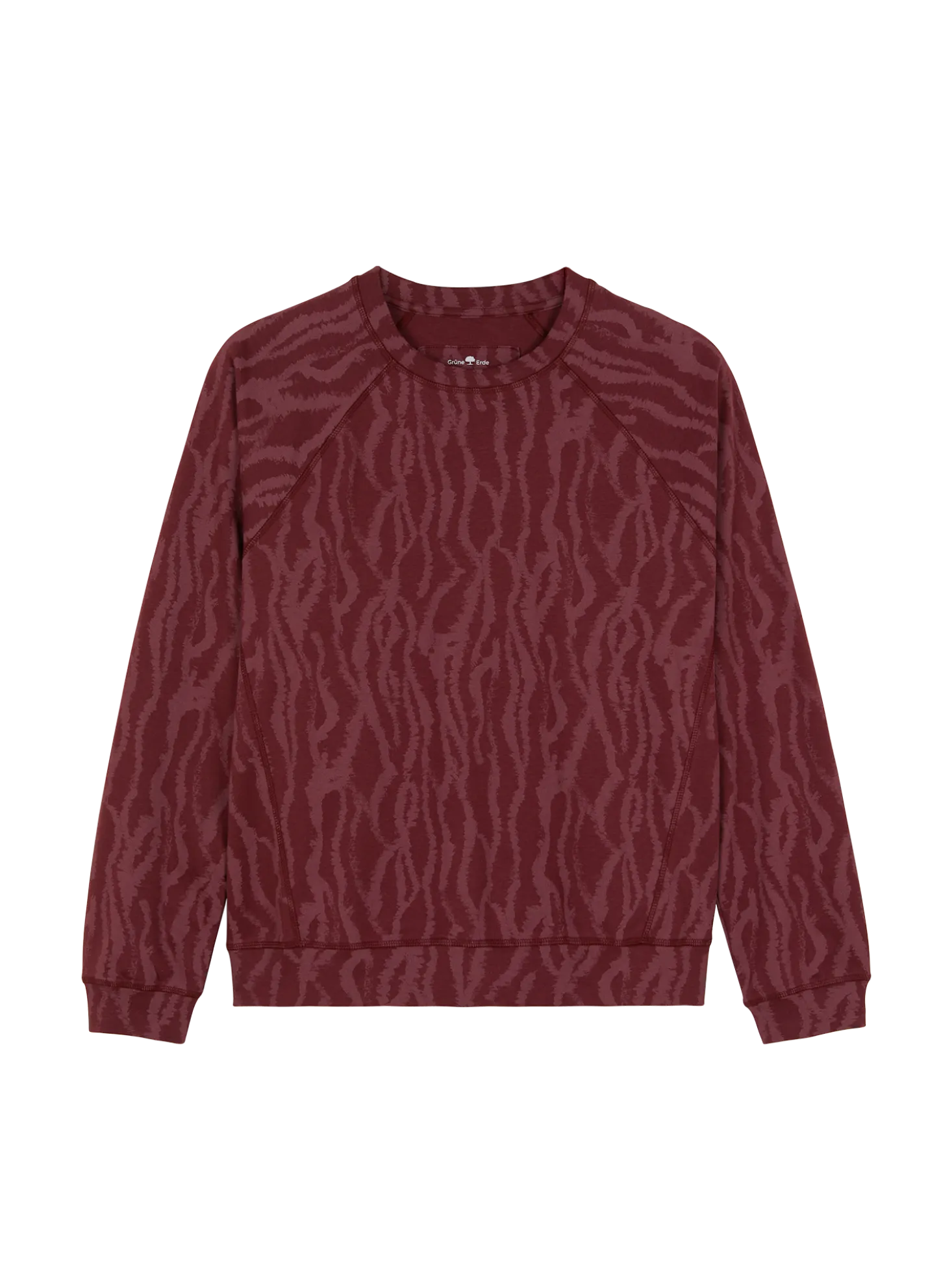 Sweatpullover aus Bio Baumwolle(print weinrot, XS)