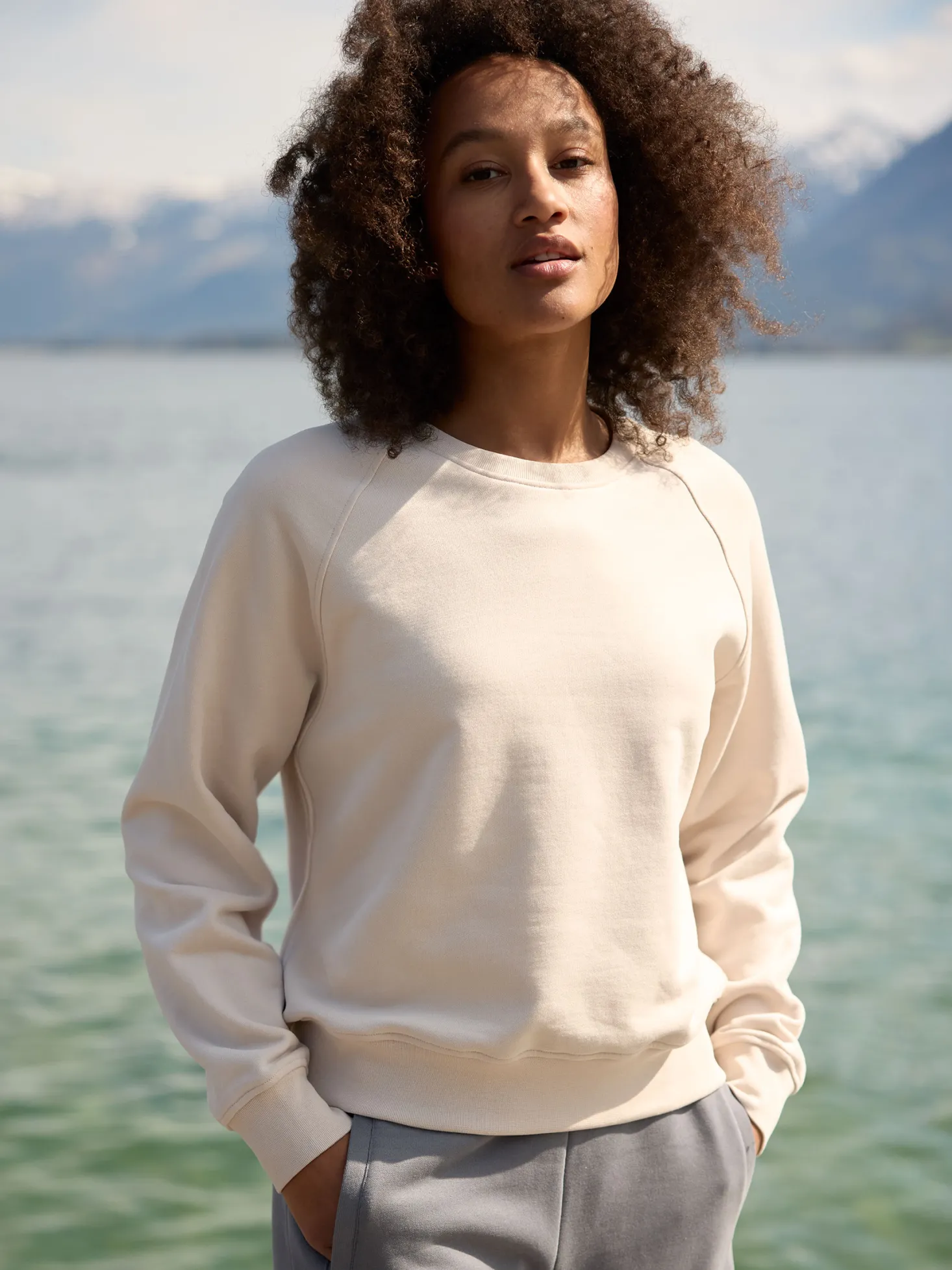 Sweatshirt aus Bio Baumwolle(stein, XS)