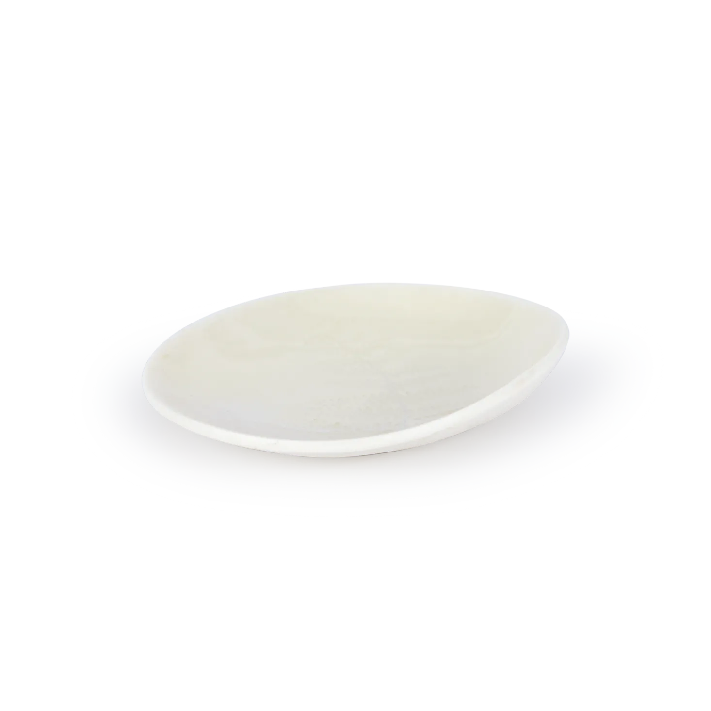 Teller aus Porzellan mit Farnweiß, ø 12 cm