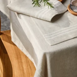 Tischwäsche Emma50 % Baumwolle/50 % Leinen, GOTS (natur/natur, Serviette)