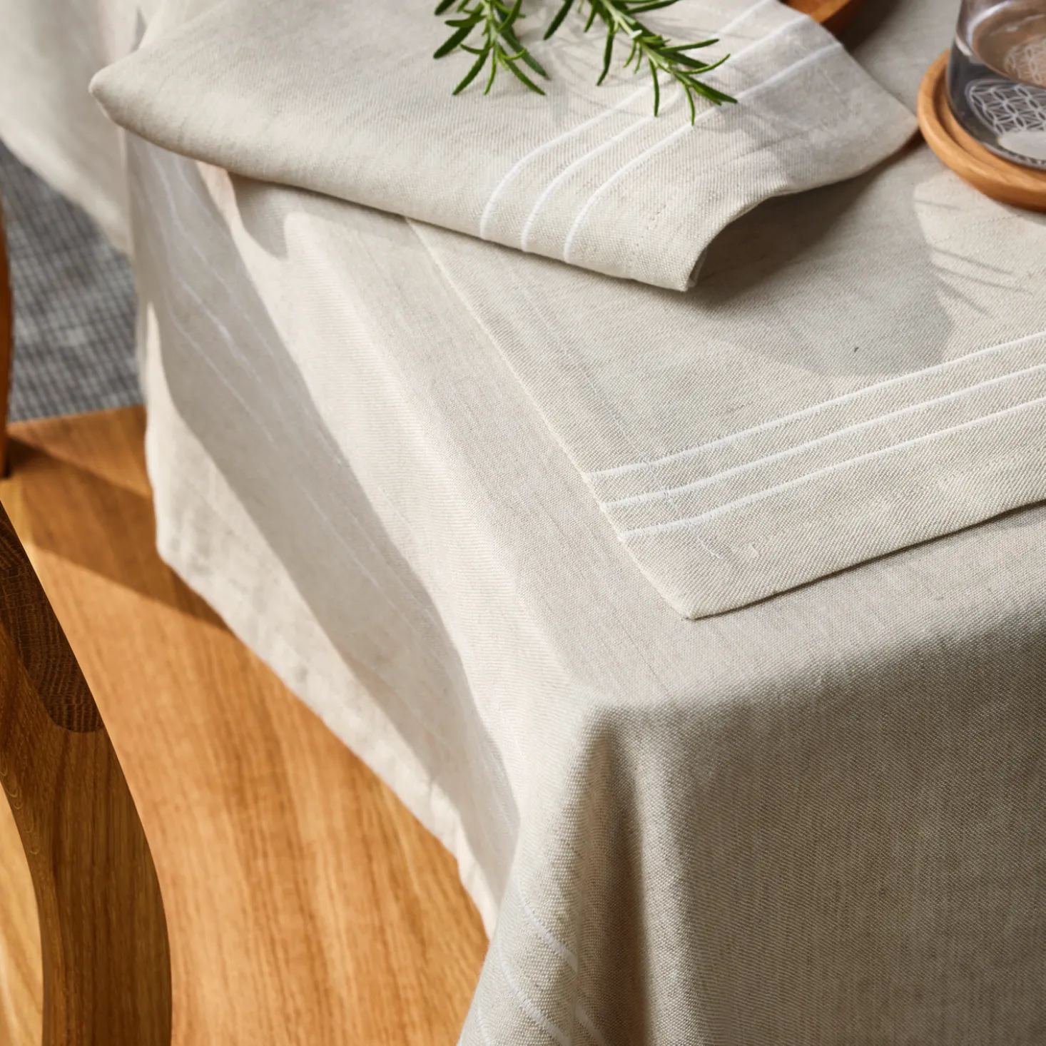 Tischwäsche Emma50 % Baumwolle/50 % Leinen, GOTS (natur/natur, Serviette)