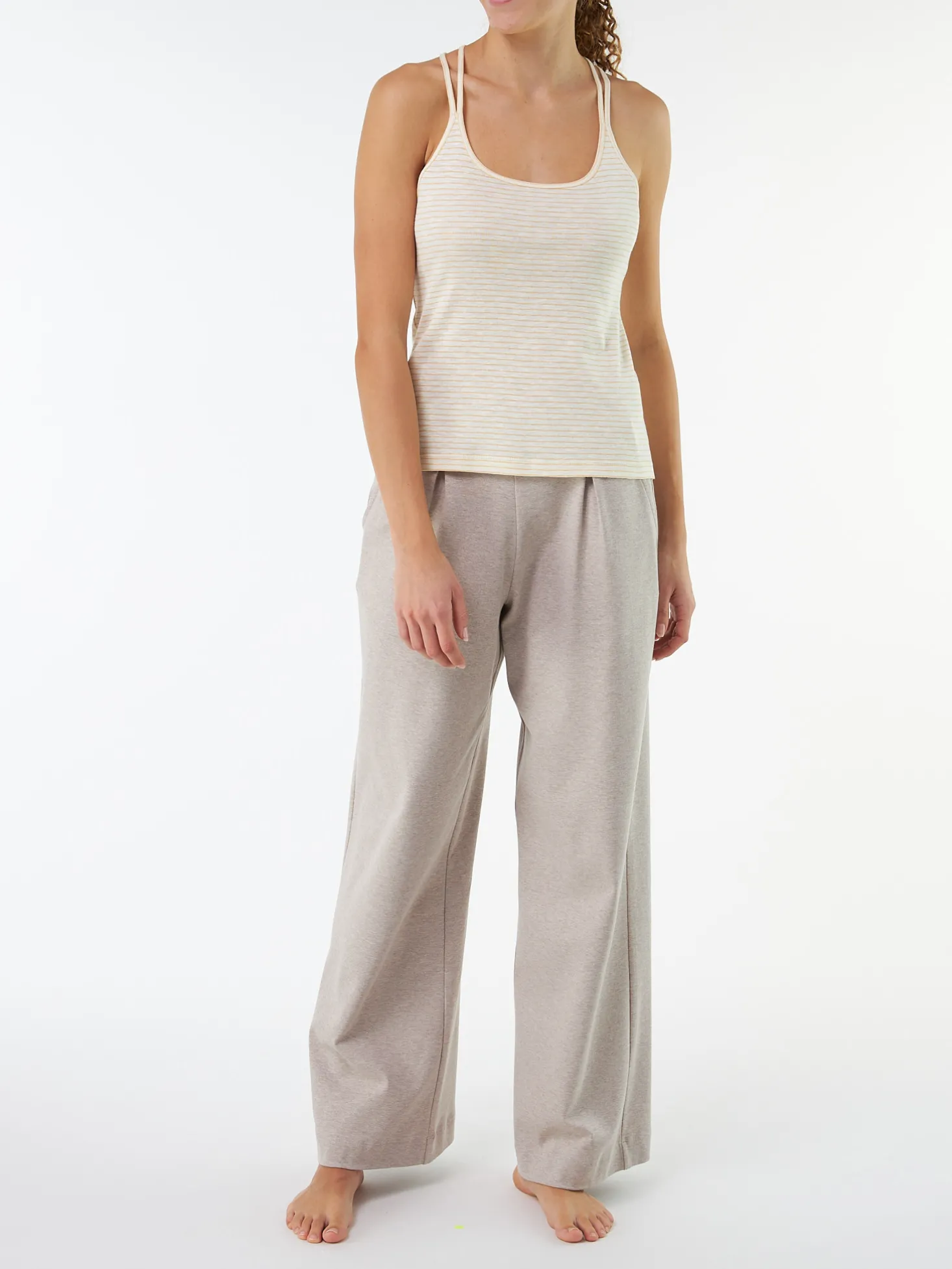 Top aus Bio Baumwolle(offwhite/mango ringel, S)