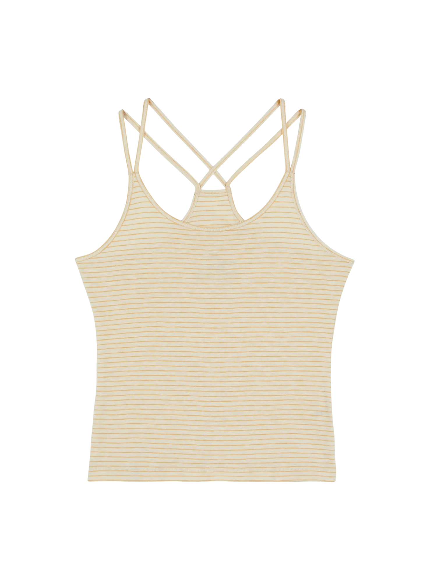 Top aus Bio Baumwolle(offwhite/mango ringel, S)
