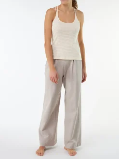 Top aus Bio Baumwolle(offwhite/mango ringel, L)