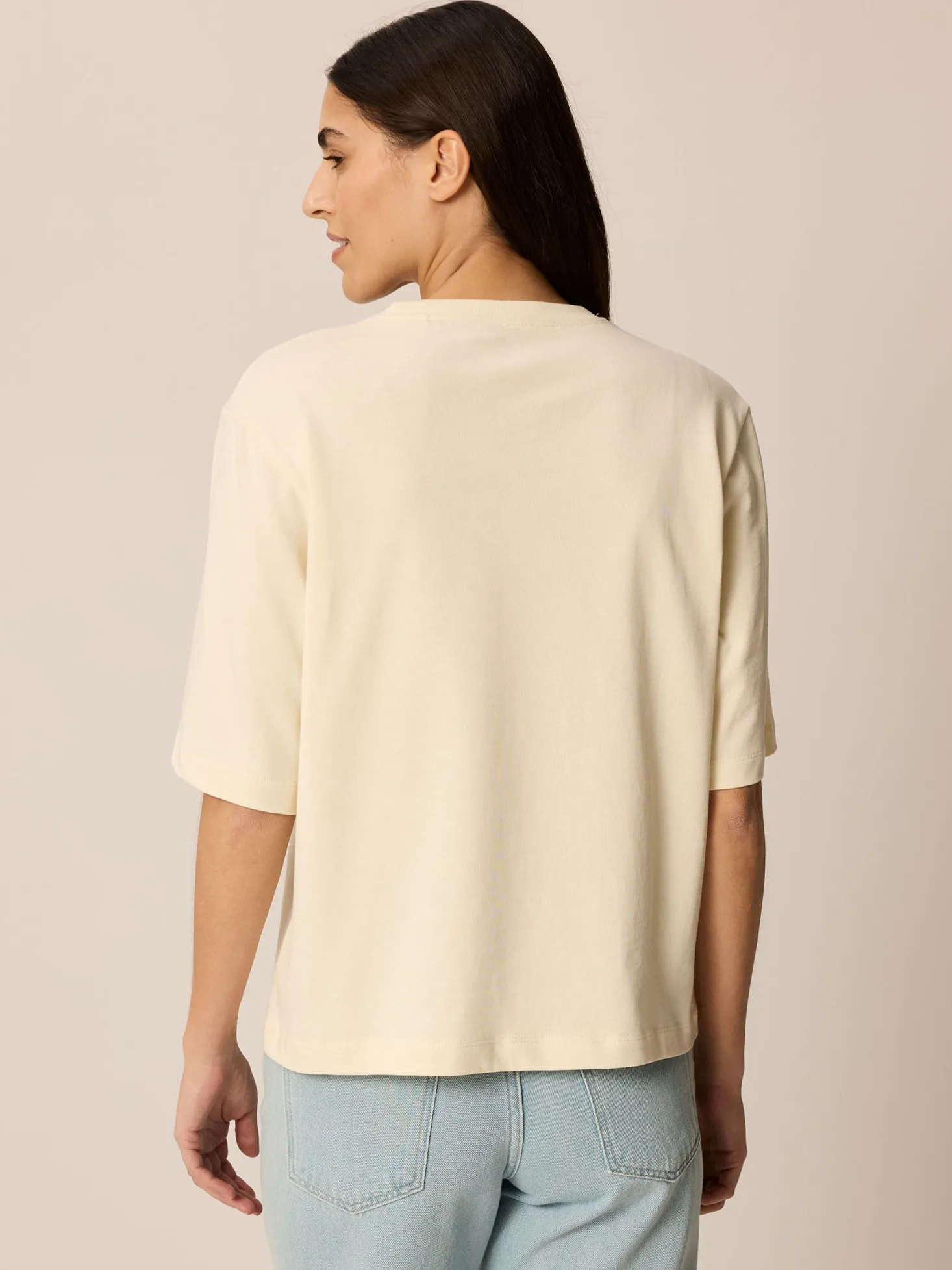 T-Shirt aus Bio Baumwolle(offwhite, S)