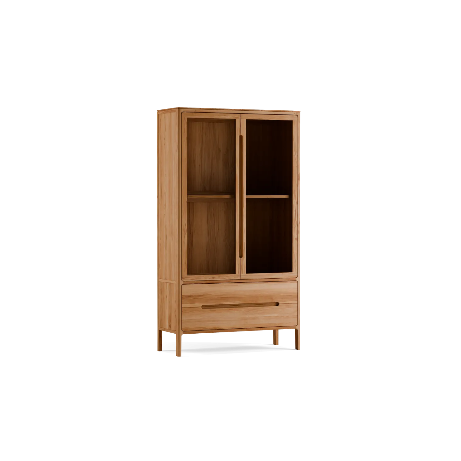 Vitrine Tenso 2-türig2 Laden (glas, Kernbuche, 2-türig, 2 Laden)