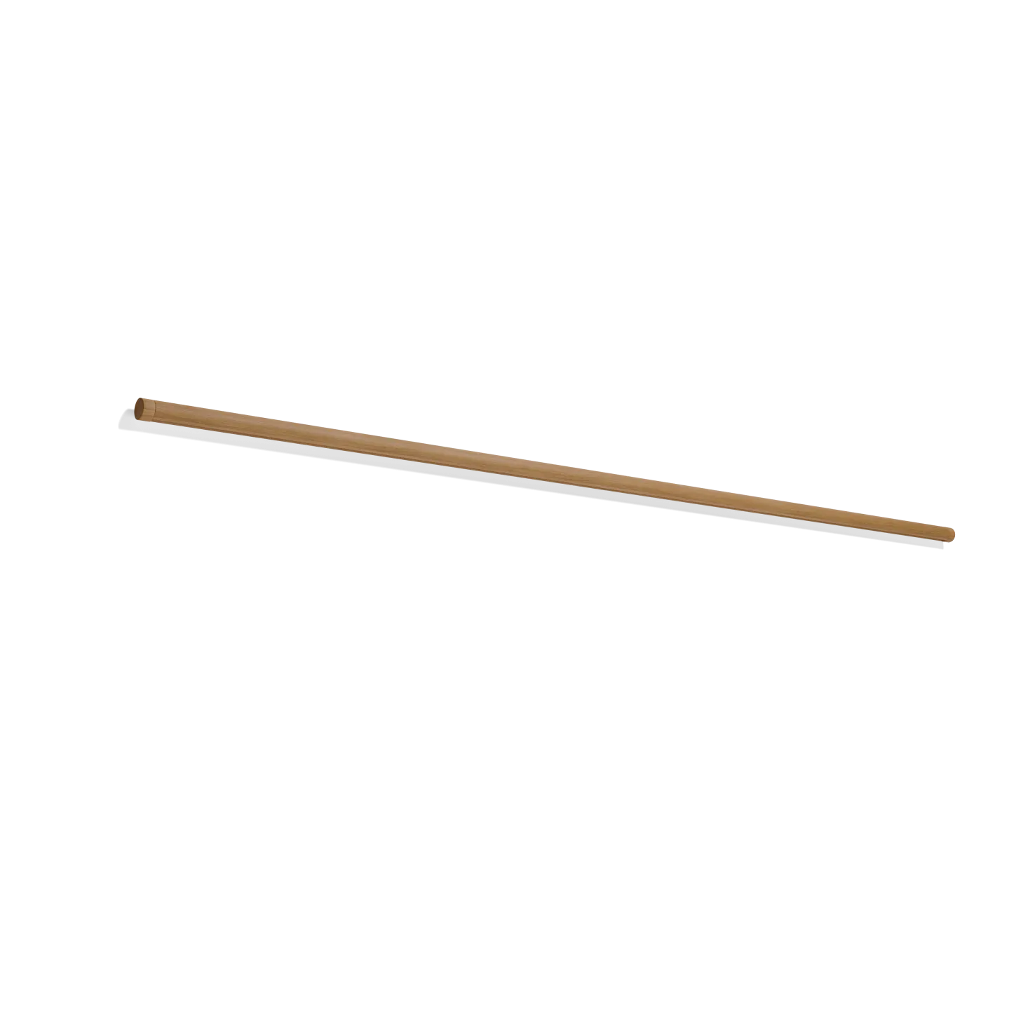 Vorhangstange Listellorund, 1-läufig, inkl. Abdeckkappen (Eiche, 200cm)