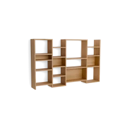 Wandregal Piet B 130 x H 80 x T 18 cm(Eiche)