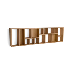 Wandregal Piet hochB 50 x H 187 x T 18 cm (Eiche)