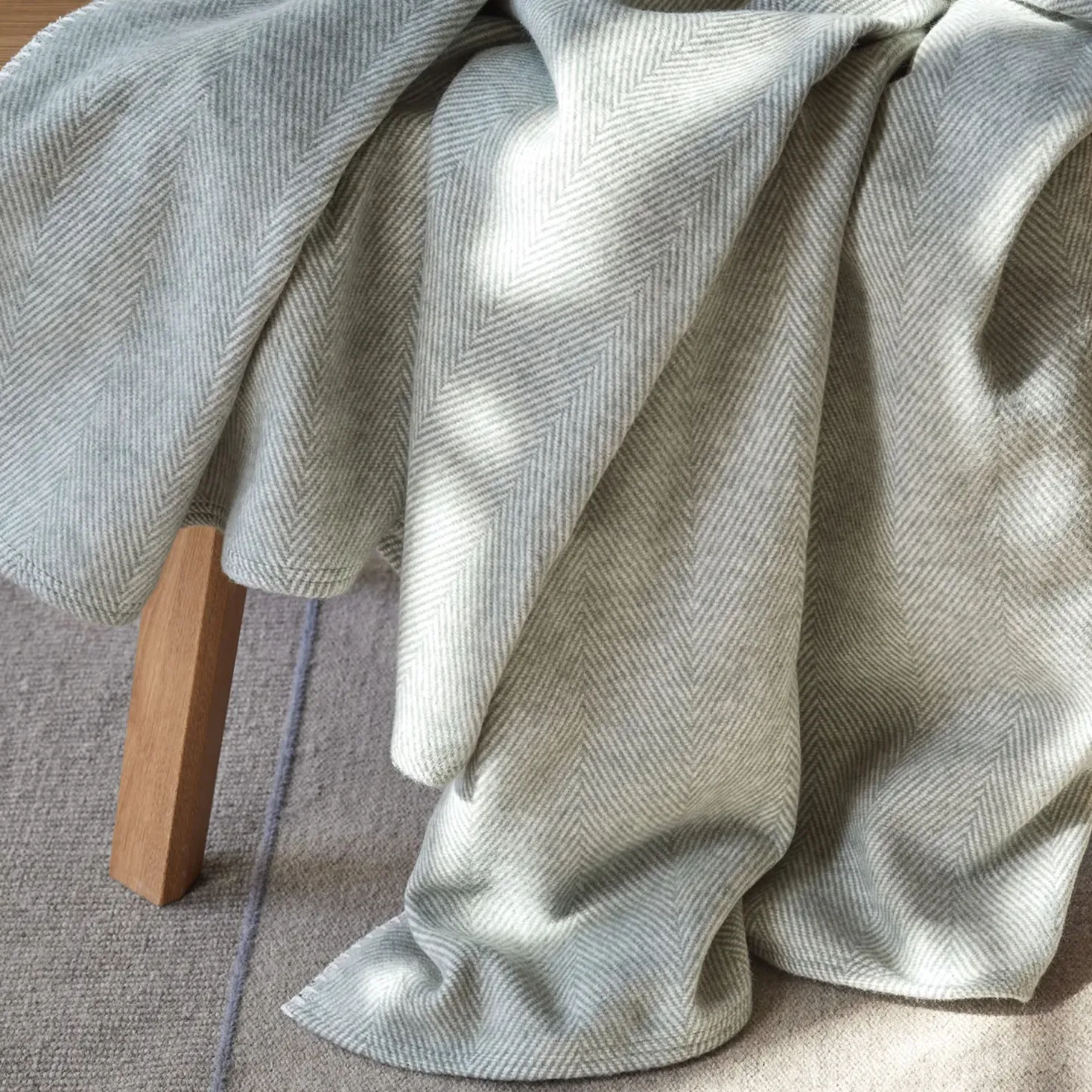 Wohndecke Yannick140 x 200 cm, 100 % Baumwolle, GOTS (salbei)
