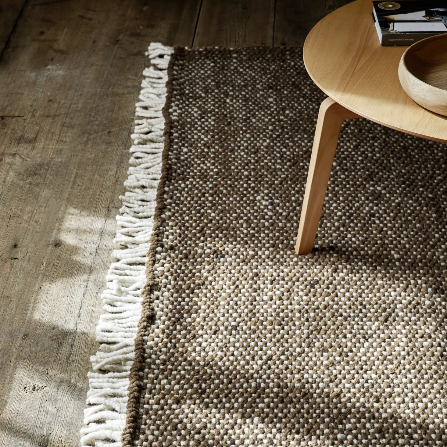 Wollteppich Cheviot(braun/orange, 70 x 140 cm)