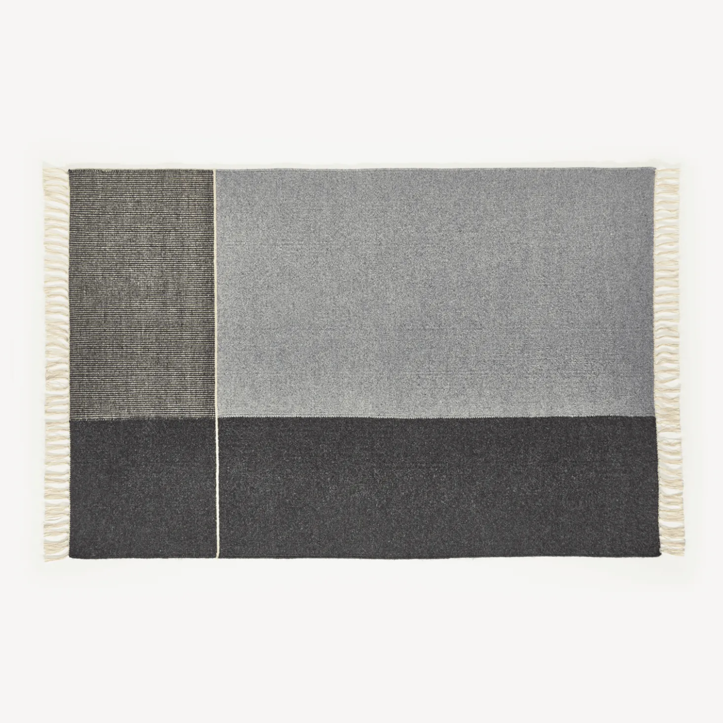 Wollteppich Kelim Mata(kiesel/natur, 70 x 140 cm)