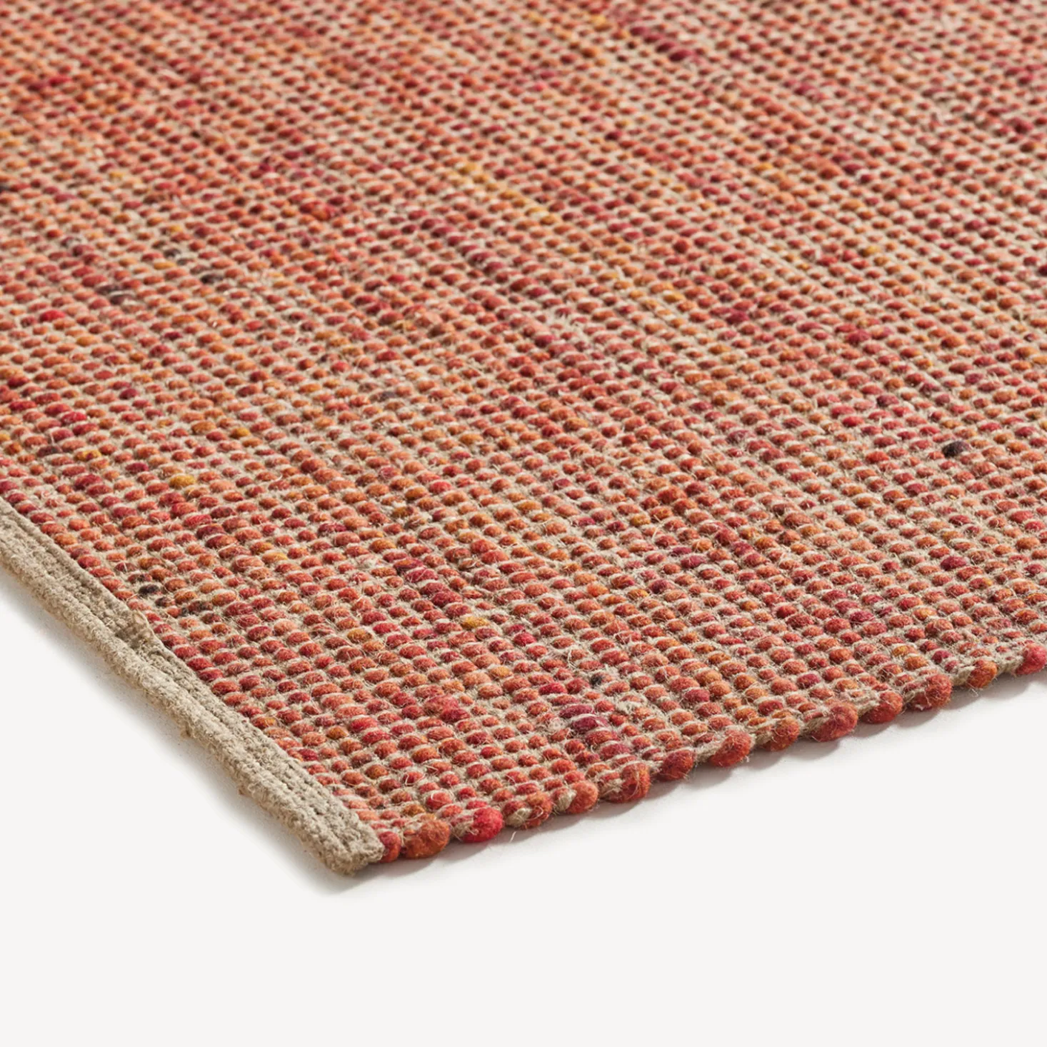 Wollteppich Vellino Pur(braun/orange, 70 x 140 cm)