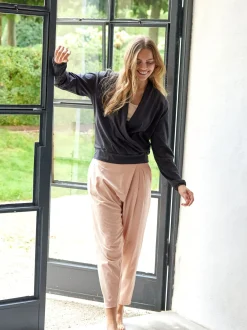 Yogahose aus Bio Baumwolle(camelie, XL)