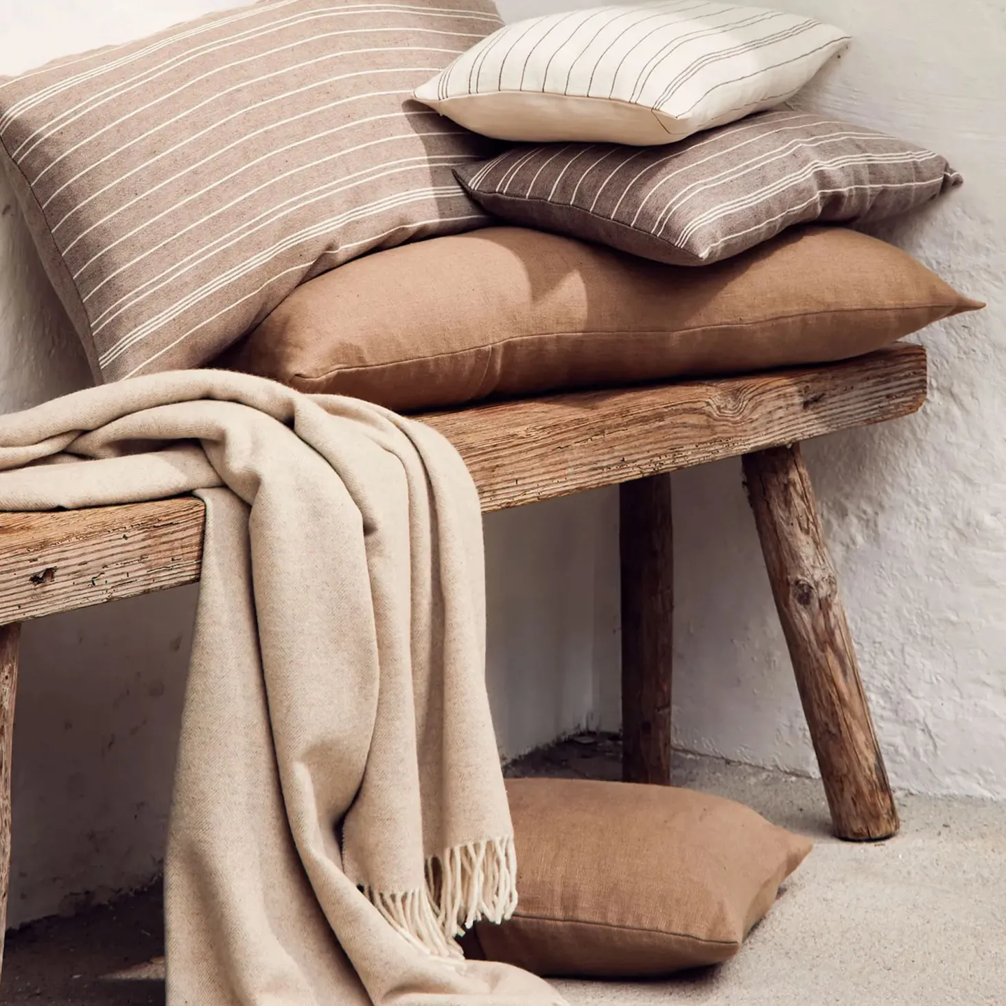 Zierkissenbezug Dafne50 % Leinen/50 % Baumwolle, GOTS (kaffee, 35 x 80 cm)