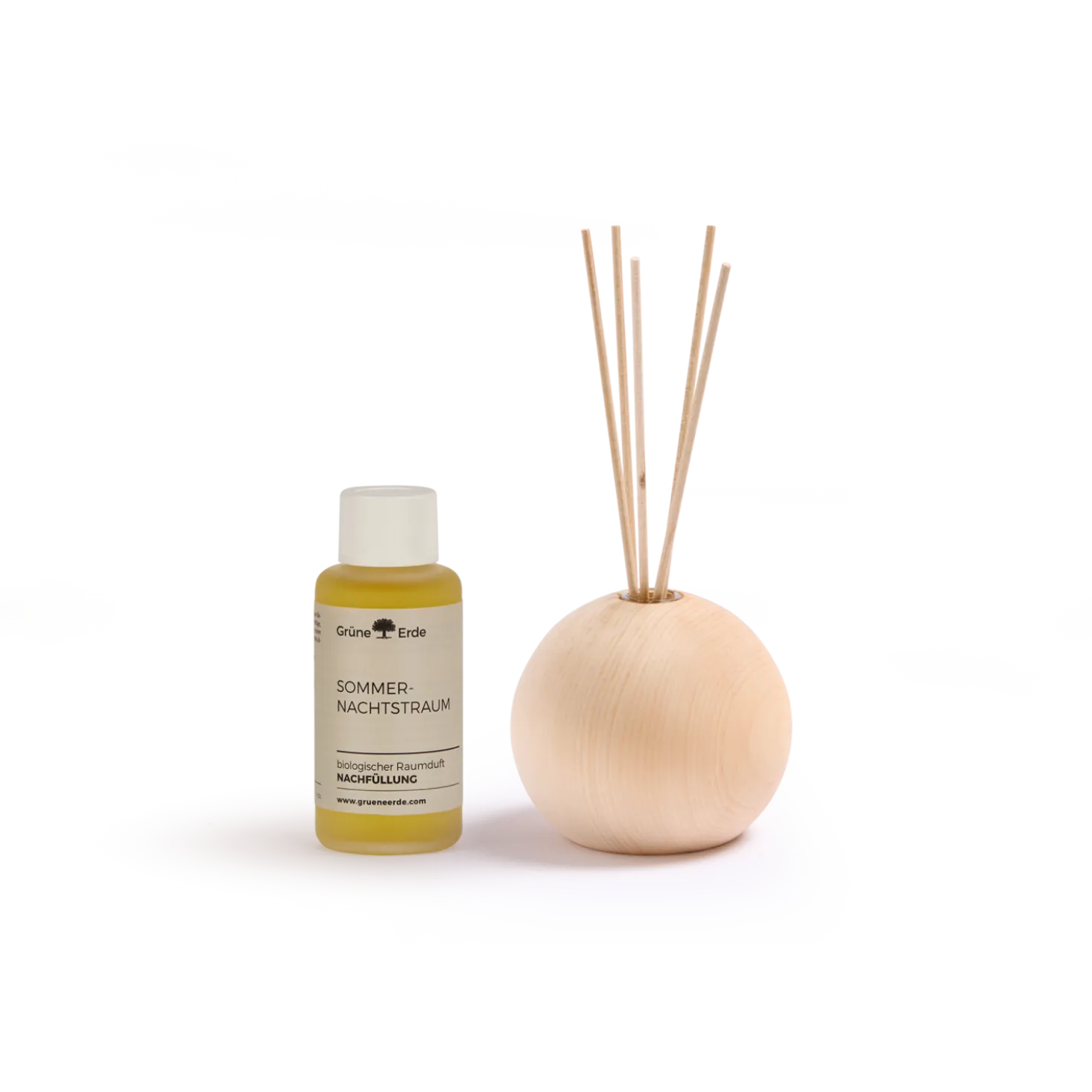 ZuhauseRaumduft Set mit Zirbenholzdiffuser, rund