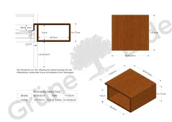 Ablagebox Almeno(Kernbuche)